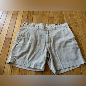 POLO RALPH LAUREN ~Mens’ Classic Fit Tan & White Pinstripe Shorts ~ Size 36